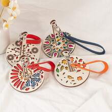 1pc Wooden Wrist Yarn Holder, Portable Wrist Yarn Organizer, Handmade Knitting Tool Accessory, Creative Yarn Ball Holder, Decorative Weaving Tool, Craft Supplies - Wrist Creel - View 5