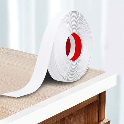 1 pieza 4cm x 2m Protector de esquina autoadhesivo, Decowood PVC flexible con textura de madera, tira de protección de bordes para pegar, protector de bordes para esquinas interiores/exteriores, pisos, ventanas, puertas, techos, encimeras