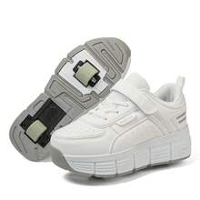 Transformable Roller Skates With Retractable Wheels For Students, Adults, Unisex, Suitable For All Seasons