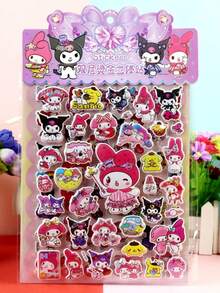 装饰贴纸 - 卡通换装双层烫金3D立体泡泡贴纸，精致小礼物（部分款式可能存在颜色差异，随机发货） - 彩色 - 查看 3