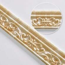 Self-Adhesive Flexible Foam Molding Decorative, 230x8cm/90.55x3.15in Wallpaper Border 3D Peel And Stick Wall Trim Baseboard Door Frame, Hotel Home DIY Decor For Living Room - Multicolor - View 5
