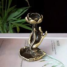 佛手莲花造型香炉，适合室内家居装饰和桌面摆设。