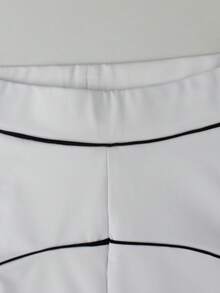 Bộ thời trang dạo phố ngoài trời mùa hè cho nữ, áo vest siêu ngắn và quần short thể thao, bộ tập Pilates fitness màu trắng - trắng - Xem 11