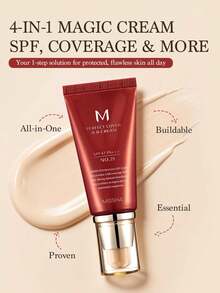MISSHA M Perfect Cover BB Cream, 50ml, Lightweight & Breathable, Creates Natural Makeup Look, Hydrating Makeup Primer, SPF42, Full Coverage, Anti-Aging - #21 Light Beige - View 4