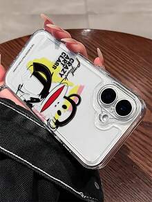 官方授权 Paul Frank 透明太空手机壳，全包覆猴子涂鸦字母图案，防震保护摄像头，适用于 13/14/15/16/17 Pro Max - 彩色 - 查看 6