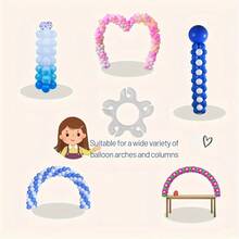 5 piezas/20 piezas/50 piezas/100 piezas Clips para globos, Conectores de marco de arco de globos, Clips de plástico reutilizables para globos con anillos multifunción, para decorar arcos de globos, bodas, cumpleaños, fiestas, San Valentín, Halloween, Navidad - Multicolor - Ver 8