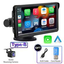 Wireless Carplay And Android Car Car Stereo, Portable 7-Inch Touch Screen Synced GPS Navigation Audio Car Radio Receiver For Cars, Wireless,  Multimedia Player, FM - D - Xem 14