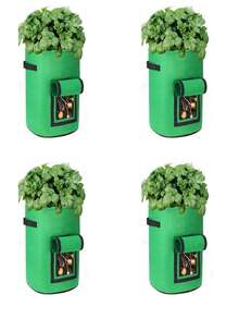 4 أكياس لزراعة البطاطس مع غطاء قابل للقلب، سعة تقريبية 25 لتر و 35.7 لتر، مع مقابض ونوافذ للحصاد، مناسبة لزراعة البطاطس والطماطم والخضروات الأخرى. باللون الأسود والرمادي، مناسبة لزراعة البطاطس، الزراعة الداخلية، بتصميم عصري قابل للطي، من قماش غير منسوج قابل للتنفس، أصص زراعة الخضروات سهلة الحركة، مع مقابض مقواة وأغطية قابلة للقلب للحصاد. - متعدد الألوان - مشاهدة 14