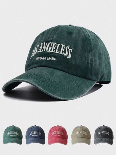 Adjustable Los Angeles Embroidered Baseball Cap - Unisex, Lightweight, Fashionable Sun Hat