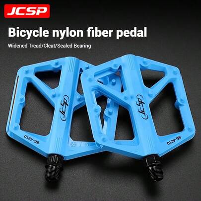 JCSP זוג אחד של פדלים לאופניים, פדלים רחבים לאופניים עם 20 טבעות נגד החלקה, פדלים לאופניים מניילון, מתאים לאופני כביש ואופני הרים, אביזרי אופניים
