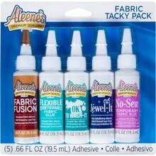 Aleene's Pegamento para Tela Fabric Tacky Pack 5pk 1Durable, Sólido - Multicolor - Ver 2