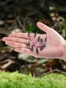 GOTURE 5/10 piezas Anillos de conexión rápida estilo americano, conectores de pesca con rodamiento giratorio, clips de conexión rápida para pesca al aire libre, regalo para vacaciones - Multicolor - Ver 7