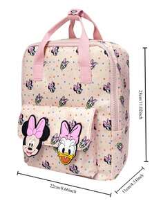 Minnie Cartoon Print Multi-Functional Fashion Casual Cute Backpack, Student School Bag, Travel Bag - Multicolor - View 2