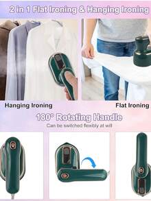 Mini Portable Steam Iron For Clothes Sheets Beds - Olive Green - View 5