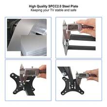 Full-Motion Articulating TV Wall Mount Bracket - For TVs 13in to 27in MAX Weight 33lbs Extension Range of 1.8in to 13.0in VESA Patterns Up to 100x100 - Negro - Ver 7