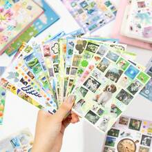 30pcs Seri Pertumbuhan Impian, Buku Stiker Potong, Buku Harian Kreatif DIY, Set Stiker Hewan Kecil Dekoratif, Perlengkapan Sekolah - MultiWarna - View 3