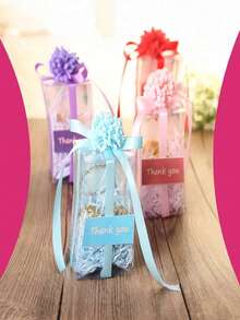 10 PIEZAS Caja de regalo transparente, caja de embalaje de regalo rectangular, perfecta para regalos de cumpleaños, bodas y fiestas de verano