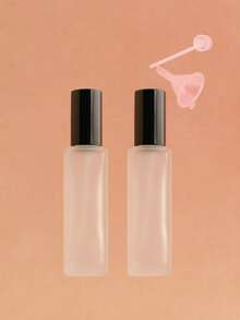 2个/3个/5个/10个装 长方形磨砂20毫升可灌装香水/爽肤水喷雾瓶，便携式玻璃喷雾器，玫瑰金和紫色瓶盖，带漏斗和补充装分配器 - 彩色 - 查看 29