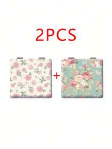 1个复古花卉系列折叠式便携手镜，轻巧易携，高品质银色纳米电镀镜框，适用于各种场合，可作赠品、旅行用品，价格实惠，是旅行必备佳品。 - 彩色 - 查看 12