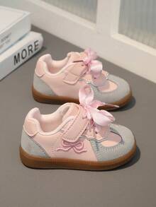1 Pair Autumn Baby Toddler Training Shoes, Soft Bottom Boys/Girls Infant Sneakers - Pink - View 3