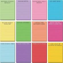 Saypacck 12 Pcs Funny Sticky Notes For Work 4x3 Inches Sarcastic Self Adhesive Notepads Novelty Memo Note Pads For Office Coworker Gifts Employee Appreciation Supplies (Office,Classic Colors) - ColorB - 查看 1