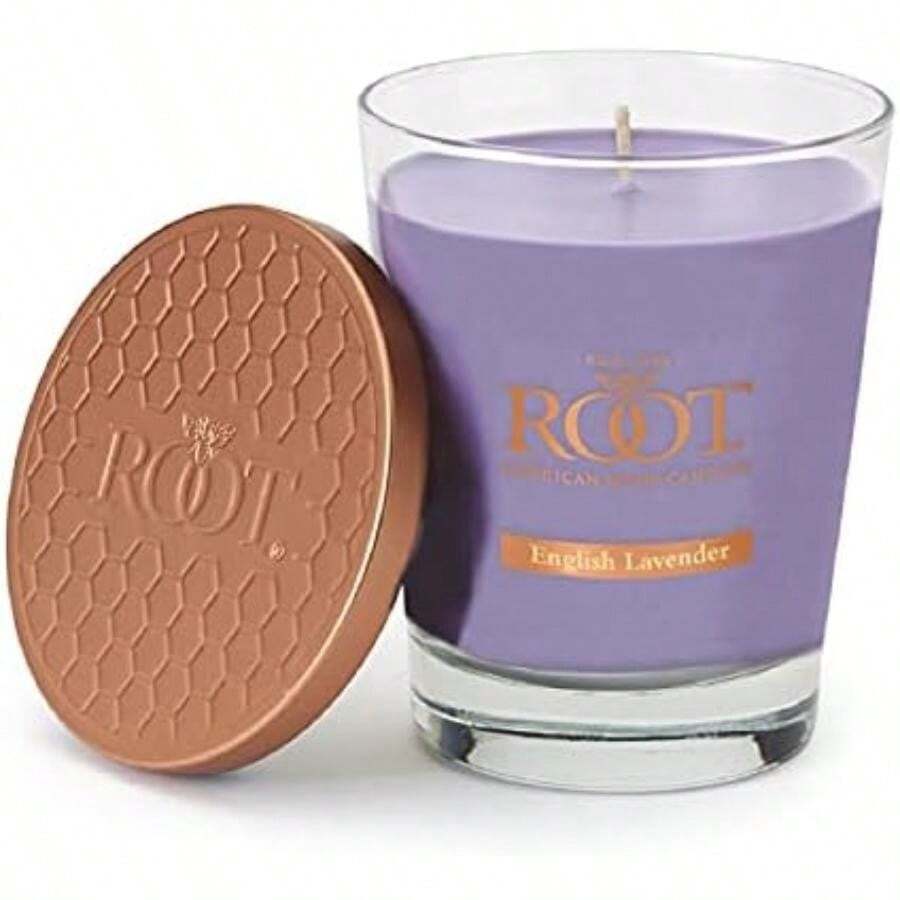 Root egacy Veriglass Vela aromática de Cera de Abeja, tamaño Grande, diseño de huerto de Manzana, Rojo (Sugared Grapefruit), arge, 1, 1(English Lavender L) - Apple - Ver 1