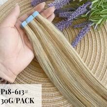 Tape In Hair Extension Human Hair Straight Invisible Tape In Human Hair Extension 2.5g/Pc 20pcs Natural Real Human Hair Tapes