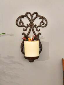 1 chiếc chân nến Convolvulus bằng đồng kim loại cổ điển, đèn tường trang trí cho sân vườn, sân trong - Đồng - Xem 13