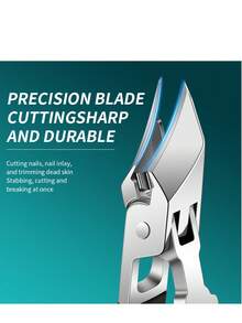 1/3pcs Eagle Beak Oblique Nail Clippers, 25° Splash-Proof Angled Nail Clipper Set, With Wide Mouth Design And Curved Blade, Ultra-Sharp Angled Nail Clippers, Splash-Proof Oblique Nail Clippers, Suitable For Men And Women, Thick And Hard Nails - Multicolor - View 11