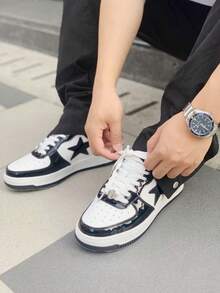 A BATHING APE Leather Classic Comfortable Low-Top Fashion Sneakers, Unisex