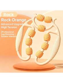 Muskelentspannungsmassagegerät, Schlankheitsring für Beine, Beintrainer mit Klemme, Yoga-Rad, Beinmassagegerät, Bein-Schönheitsgerät - Orange - Übersicht 2