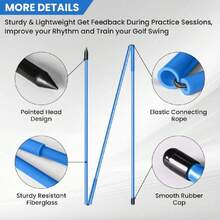 Golf Alignment Sticks Rods Swing Trainer Tools 48 Inch 2 Or 3 Pack, Fits In Golf Bag Tour Stickers Practice Training Aid,36293223 - 乾枯玫瑰色 - 查看 2