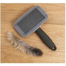 FLASH 12.5CM Premium Pet Slicker Brush – Self-Cleaning Stainless Steel Teeth, Durable Comfort Grip Handle, Gentle Dematting Tool For Long/Short Hair Dogs & Cats, Sturdy High-Quality Plastic Body. - Black - View 7