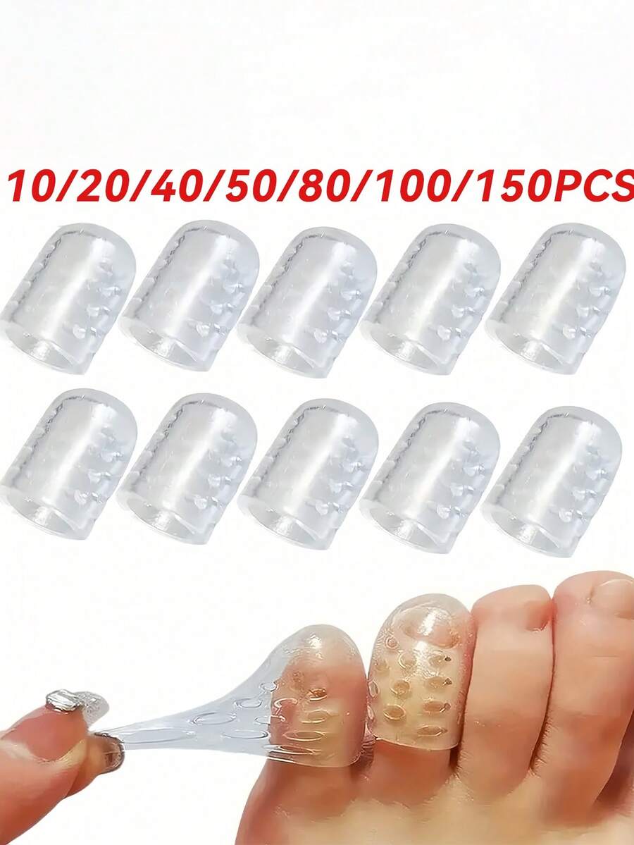 10个/20个/40个/50个/80个/100个/150个装 硅胶脚趾保护套，防摩擦脚趾帽，薄款硅胶脚趾套，脚踝保护，手指保护