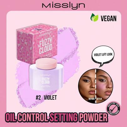  Poudre de finition mate MISSLYN, fixation de maquillage longue durée, contrôle de l'huile, estompage des imperfections, formule légère et naturelle, sans danger pour la peau, convient à tous les looks de maquillage, tenue longue durée jusqu'à 24 heures, crée un effet flou