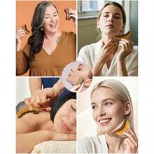 2 Piezas Lymphatic Contour Face Brush Cepillo Facial Face Brush Diseño Ergonómico Para La Cara La Barbilla y La Mandíbula Muy Adecuado Para Profesionales y Amantes Del Cuidado De La Piel - como en la foto - Ver 7