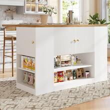 Modern Kitchen Island, Kitchen Cabinets, Sideboards, Kitchen Furniture With Drawers And Shelves, China Cabinets For Kitchen And Dining Room, White - White - View 12