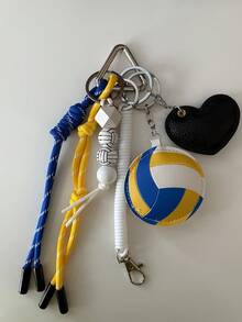 Original Design Sports Themed Keychain Bag Pendant Basketball Football Rugby Keychain Outdoor Travel Fashion Accessory Holiday Birthday Gift Backpack Decor Keychain For Bag Car Accessories For Women - Multicolor - View 19