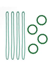 D EXCEED 1件/3件/6件/8件/9件/12件/24件/32件 1980年代复古霓虹派对街头嘻哈串珠项链手链蕾丝发带，适合70年代80年代服装化妆舞会派对万圣节服装配饰