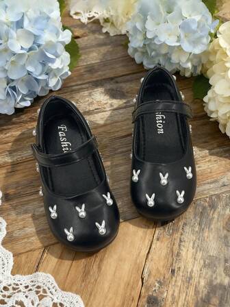 Tibanyu 1 Pair Girls' Flat Shoes, Low-Top Children's Mary Jane, Casual Fashion Shoes, Comfortable Low-Top Design, Lightweight Flat Shoes For Indoor And Outdoor, Suitable For Spring And Autumn, Suitable For Daily Activities, Banquets And Parties