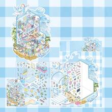 [Bộ nhãn dán Gucard, Mô hình tiểu cảnh, 67 nhãn dán phong cảnh với nhiều kiểu dáng khác nhau!!!] Thế giới thu nhỏ chất lượng cao: Mô hình tiểu cảnh Dreamland, kích thước lớn, tự làm, nhãn dán nhà thu nhỏ - Mô hình tiểu cảnh thẩm mỹ cao - Nhiều màu - Xem 63