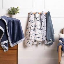 Gerber - Mantas Unisex para bebé, 100% Franela de algodón, 30 x 30 Pulgadas (Paquete de 4), Arco Iris Bohemio, Talla única - Calma costera - Ver 2