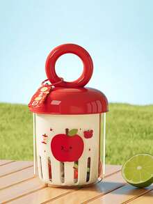 1个带叉勺的水果杯，高品质便携式沙拉杯，材质优良，适合学校、办公室、露营和户外活动。 - 彩色 - 查看 8