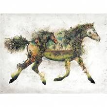 Fine Art Canvas Wall Art - Barrett Biggers 'Wild Horses' Wall Art For Living Room, Bedroom, Or Office Décor - 預設 - 查看 1