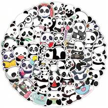 60pcs Panda Stickers, Waterproof Vinyl Stickers Decals For Laptop Water Bottle Phone Luggage, Cute Cartoon Stickers Pack - Multicolor - View 1