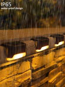 4 件/8 件/12 件/16 件户外太阳能装饰灯、1 个 LED 白光/暖光、甲板灯 - 黑色/白色外壳、壁灯、户外花园栅栏灯、景观露台太阳能楼梯灯万圣节圣诞节感恩节礼物