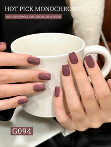 XEIJAYI 1pc Withered Rose Red Gel Nail Polish 15ML Soak Off Glitter Gel Polish For All Seasons - Home Salon Nail Art DIY Nails - Rusty Rose - View 5