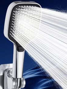 Handheld Square Shower Head, Button Switch Handheld Shower, Super High Pressure 3-Gear With Spray Gun Shower Head, Super High Pressure High Water Flow Shower Head For Bathroom Bathing - Multicolor - View 3