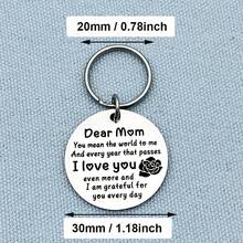 Stainless Steel 'Dear Mom I Love You' Keychain - Perfect Gift For Mother's Day, Birthday, Christmas, Thanksgiving - Silver - View 6