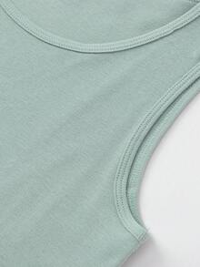 Balabala 2pcs Kids' Cotton Sleeveless Undershirt, Soft & Breathable, Suitable For Boys & Girls - Gray Green Tone - View 5